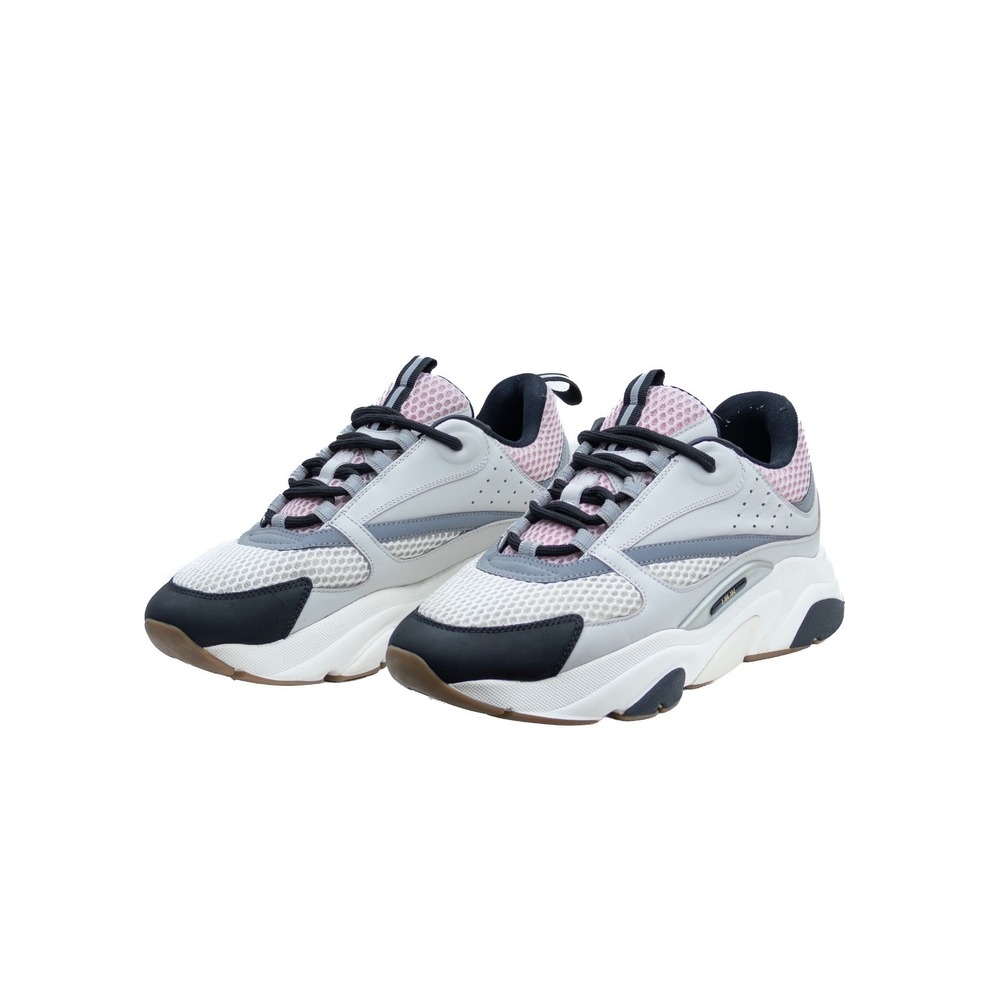 Dior‎ B-22 Chunky Mesh Sneakers – Grey / Pink - Size EU 41 / US 8